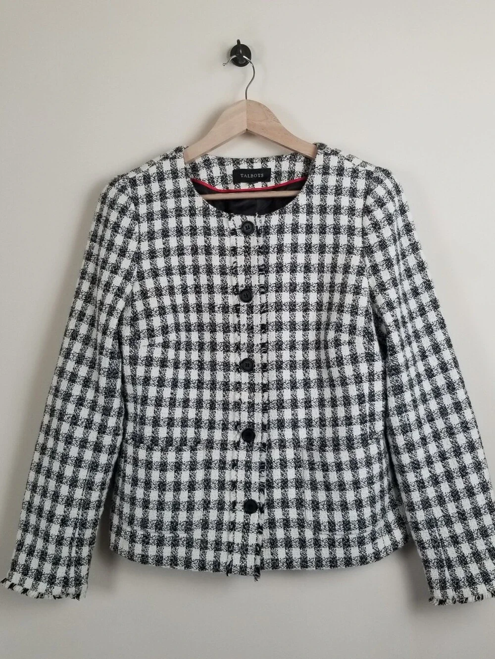 Talbots Checked Jacket Size 8